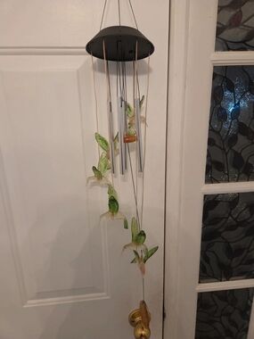 Amazon Green & Silver Hummingbird Wind Chime Lantern